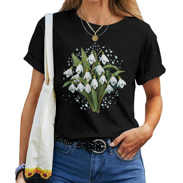 Snow Flowers With This Cool Snowdrop Flower Costume Women T-shirt