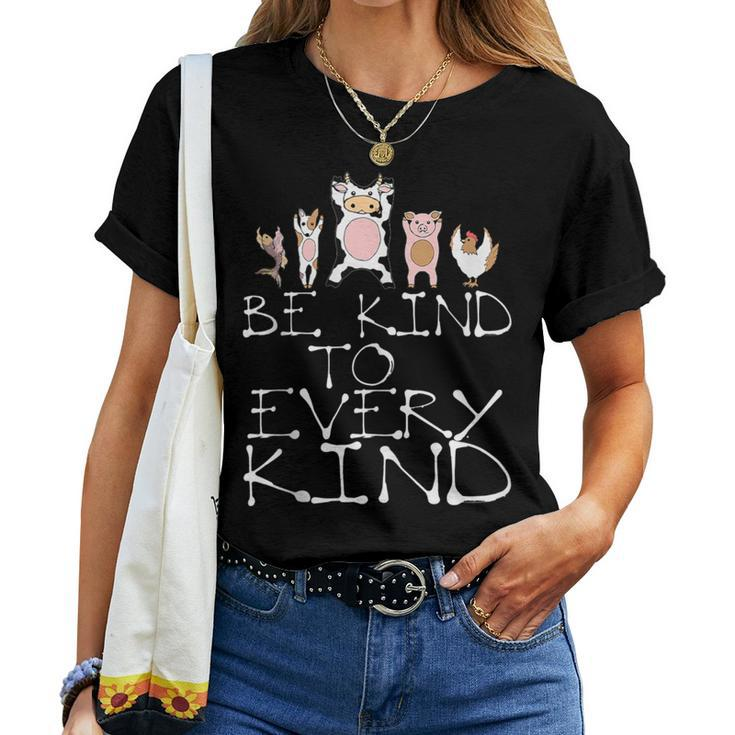 Vegan Love Animals Be Kind To Every Kind Women T-shirt