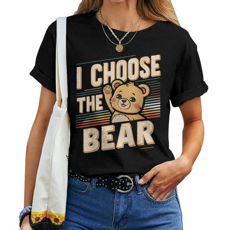 Vintage The Bear I Choose For Camping Women Women T-shirt