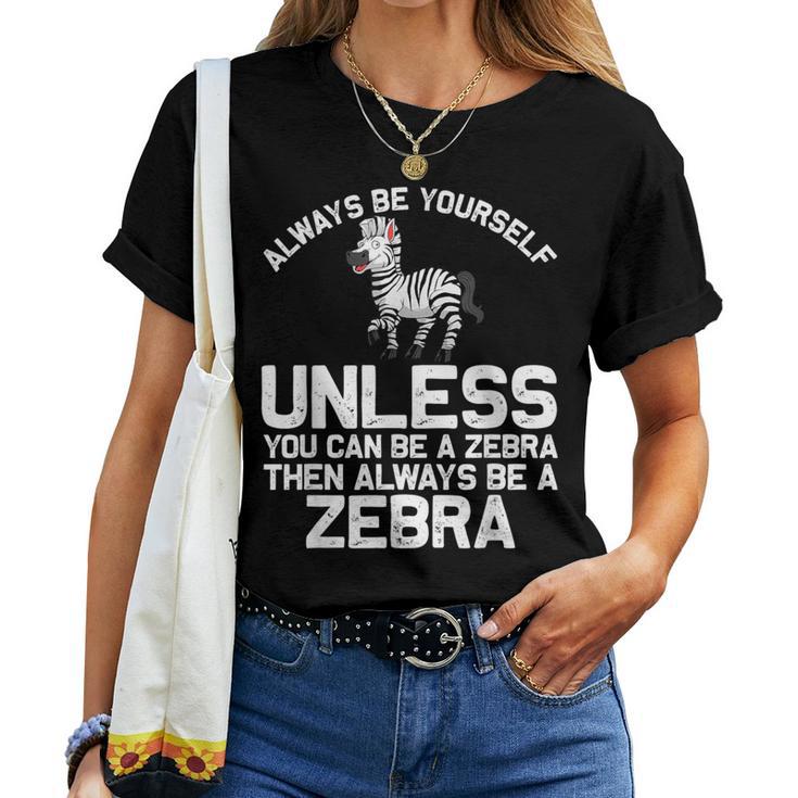 Zebra Themed For African Wildlife Safari Women T-shirt