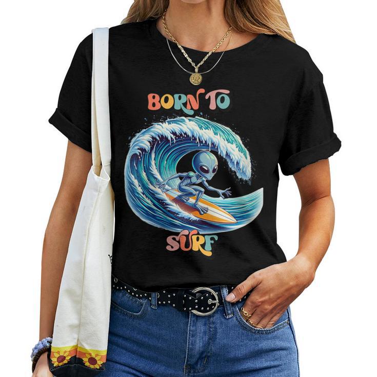 Galactic Alien Wave Rider Extraterrestrial Space Surfer Women T-shirt