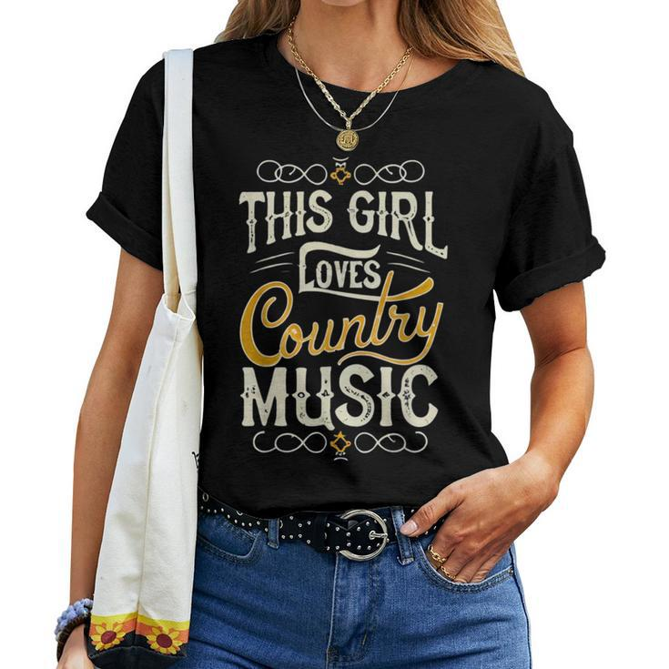 This Girl Loves Country Music Vintage Concert Women T-shirt