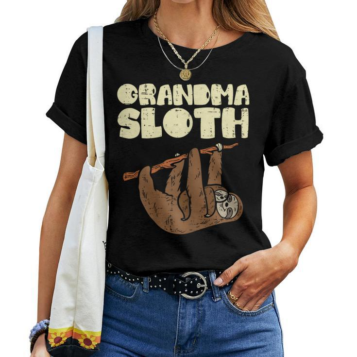 Grandma Sloth  Nana Mimi Grandmother Women Women T-shirt