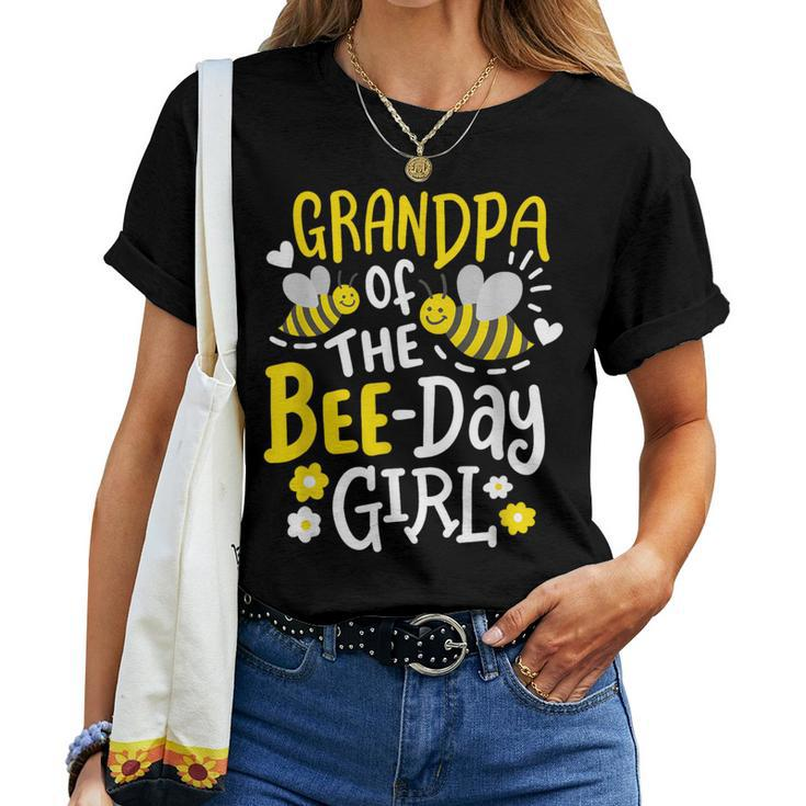 Grandpa Of The Bee-Day Girl Birthday Party Matching Family Women T-shirt