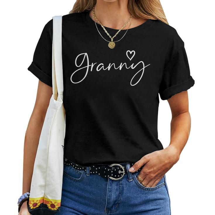 Granny For Grandma Heart Mother's Day Granny Women T-shirt