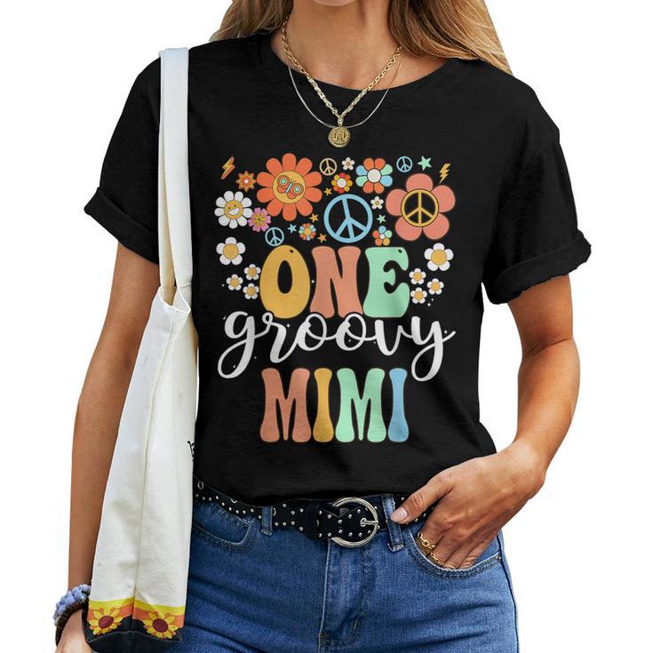 Groovy Mimi Retro Grandma Birthday Matching Family Party Women T-shirt