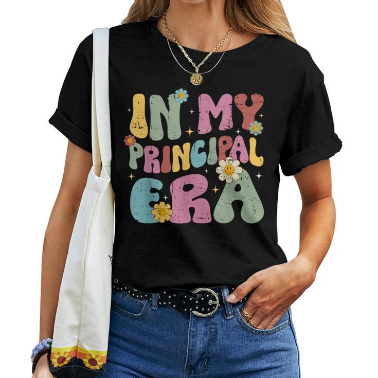Groovy In My Principal Era Back To School Principal Women T-shirt