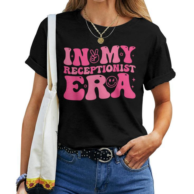 Groovy In My Receptionist Era Receptionist Retro Women T-shirt