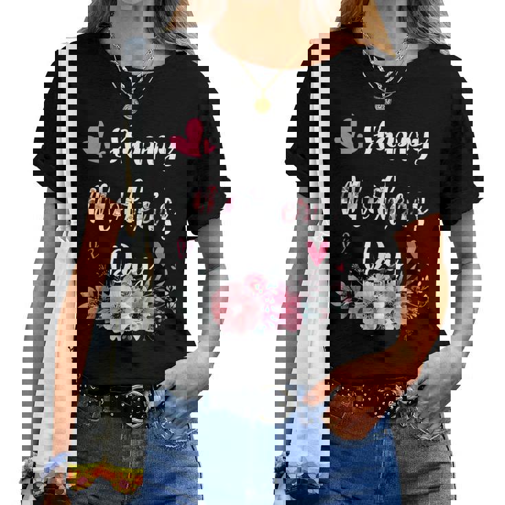 Happy Mother's Day 2024 Cute Floral For Mom Grandma Women T-shirt