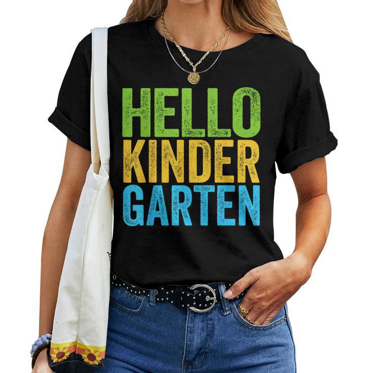 Hello Kindergarten Teacher Back To School Women T-shirt