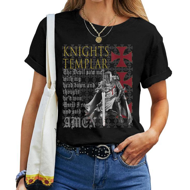 In Hoc Signo Vinces Christian Warrior & Knights Templar Women T-shirt