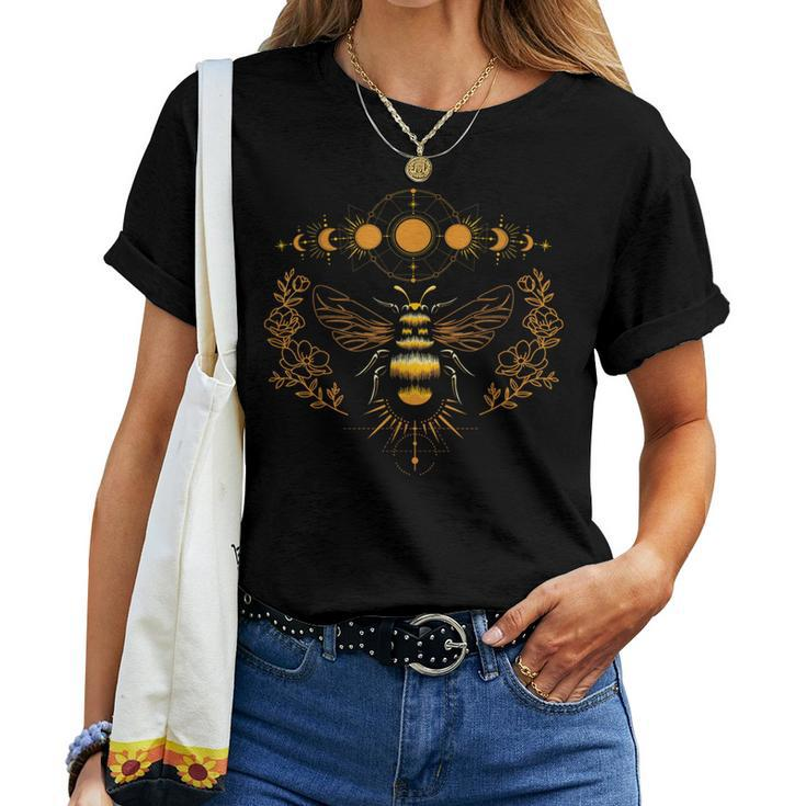 Honey Bee Moon Phases Phases Of The Moon Bees Women T-shirt