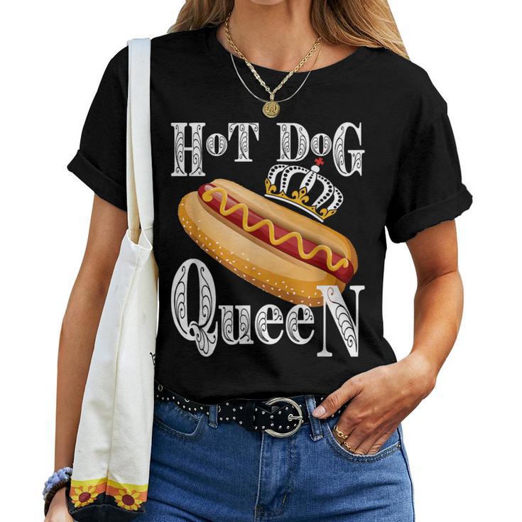 Hot Dog Queen Food Lover Sausage Party Graphic Women T-shirt