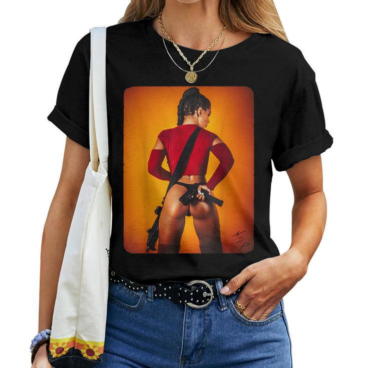 Hot Girl On For Girl With A Gun & Nice Ass Women T-shirt