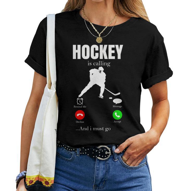 Ice Hockey Youth Puck Hockeyplayer Player Men Women T-shirt