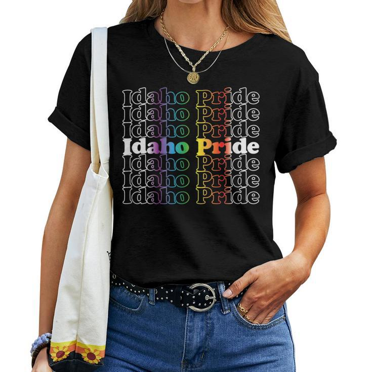 Idaho Pride Lgbt Rainbow Women T-shirt