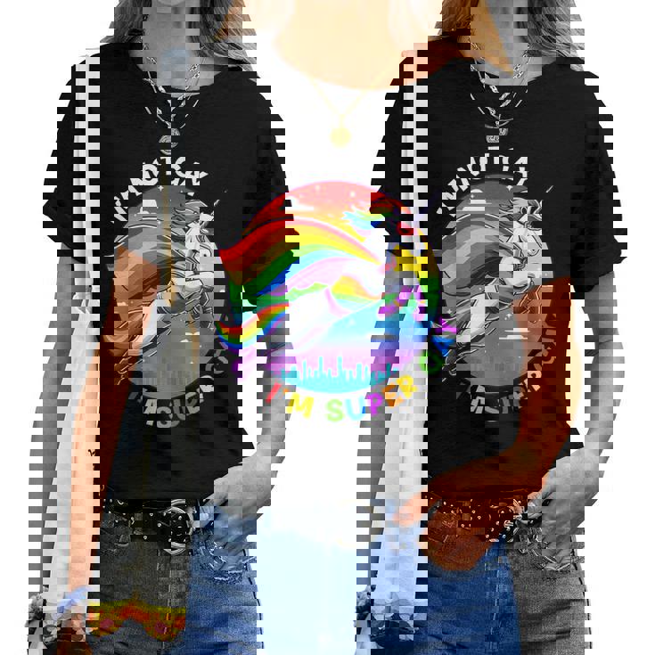 I'm Not Gay I'm Super Gay Pride Lgbt Flag T Shirt Unicorn I'm Not Gay I'm Super Gay Pride Lgbt Flag T Shirt Unicorn