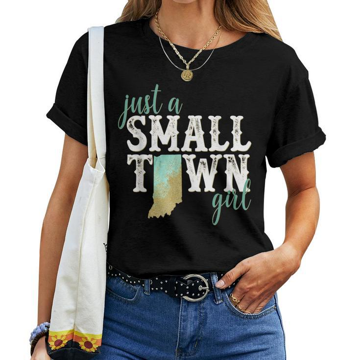 Indiana Small Town Girl Hometown State Roots Home Women T-shirt