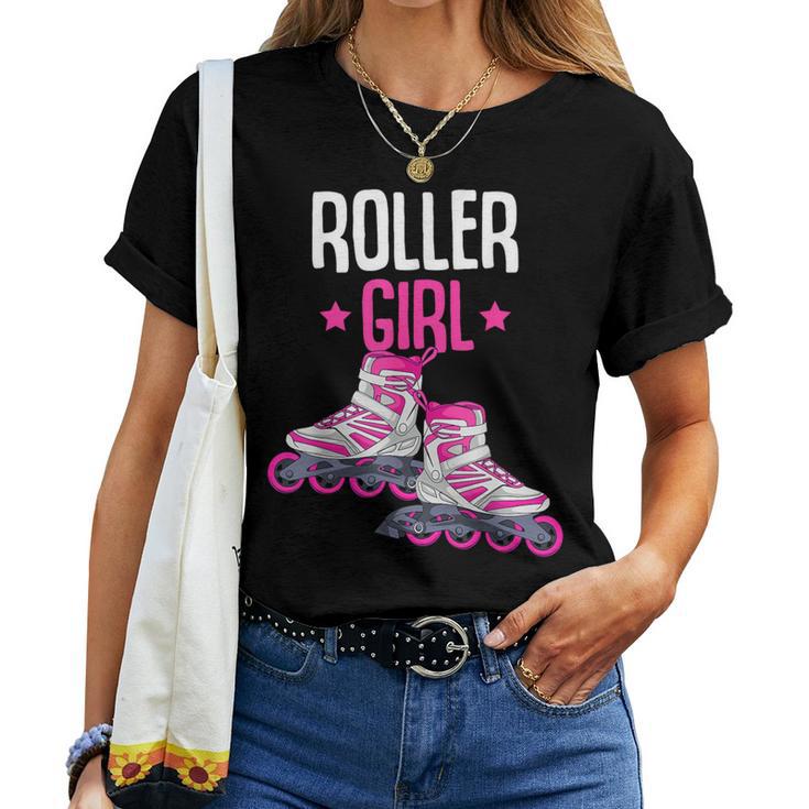 Inline Skates Roller Girl Inline Skater Girls' T-shirt Frauen