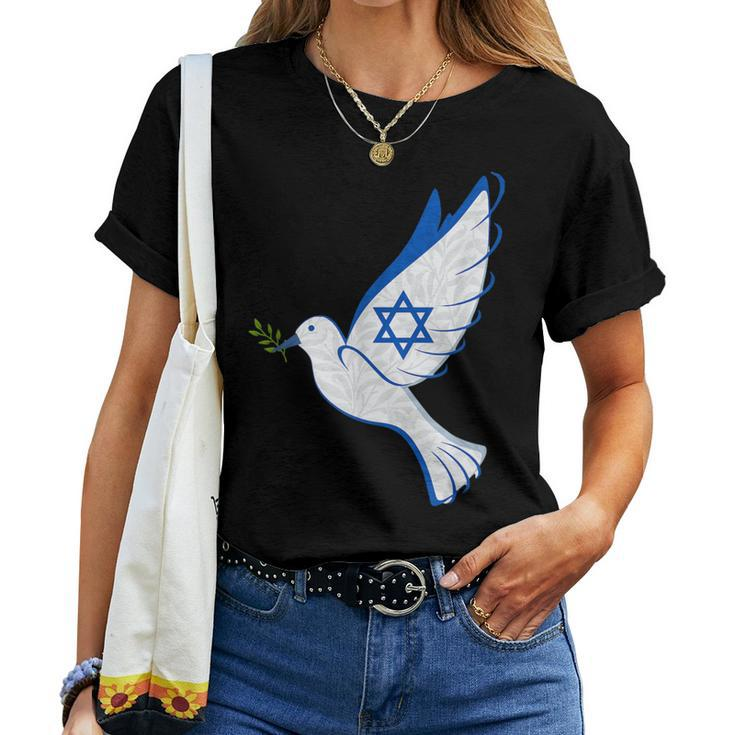 Israel Pro Support Stand Strong Peace Love Jewish Girl Women T-shirt