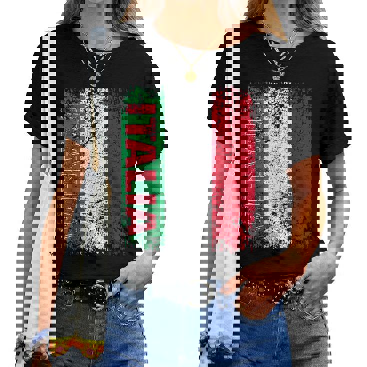 Italia Bandera Hombres Es Niños Italia Camiseta de mujer