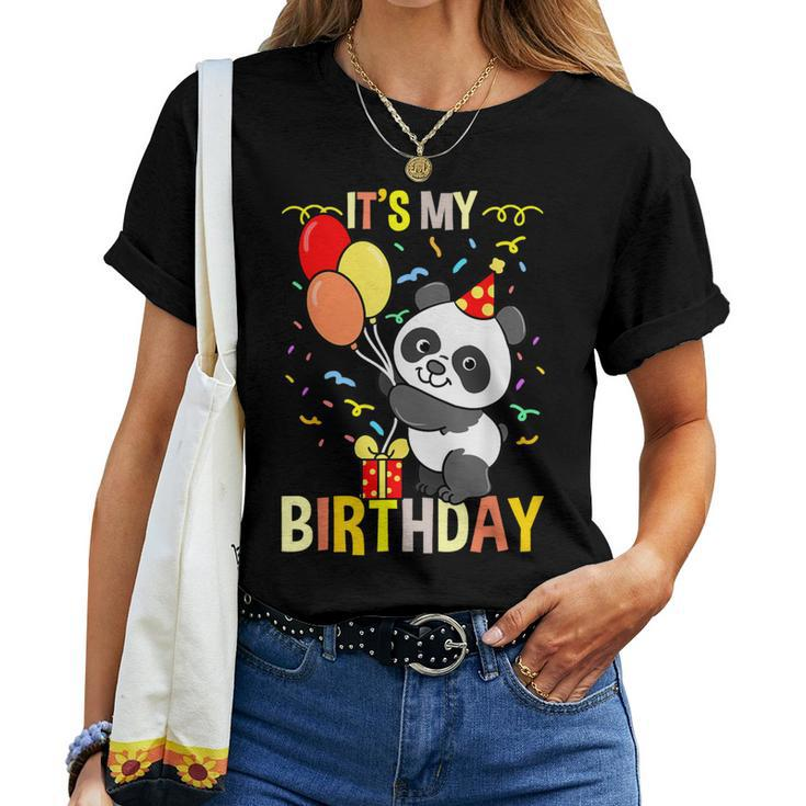 Its My Birthday Panda Animal Women T-shirt