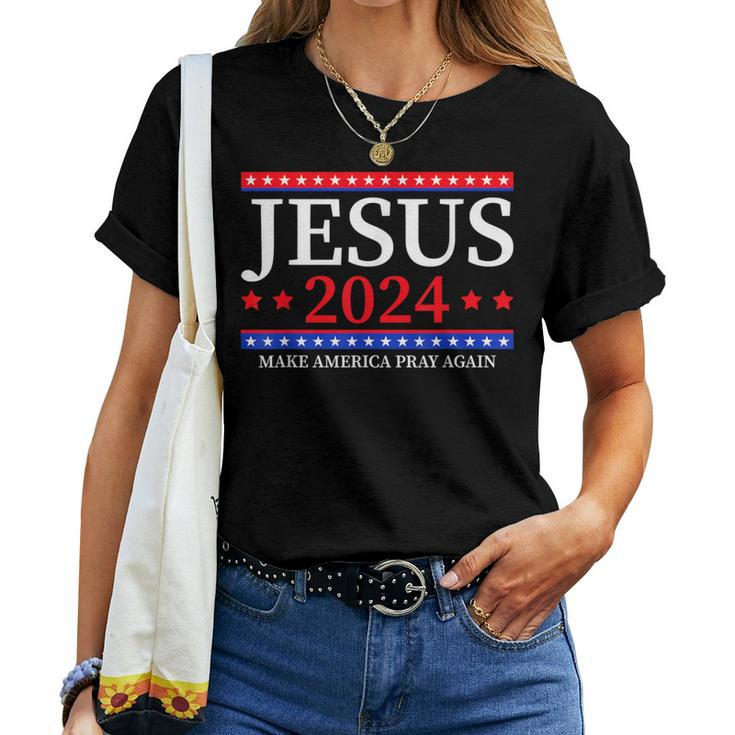 Jesus 2024 Make America Pray Again Christian Women T-shirt