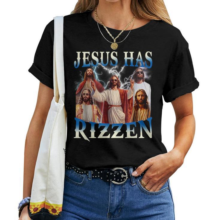 Jesus Has Rizzen Vintage Christian Jesus For Men Women T-shirt