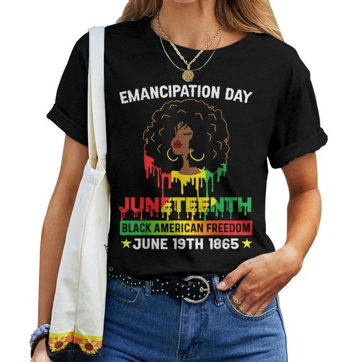 Junenth African Black American Feedom 1865 Women T-shirt