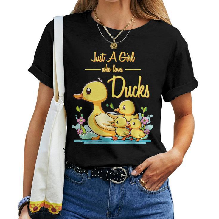 Just A Girl Who Loves Ducks Duck Family Women T-shirt