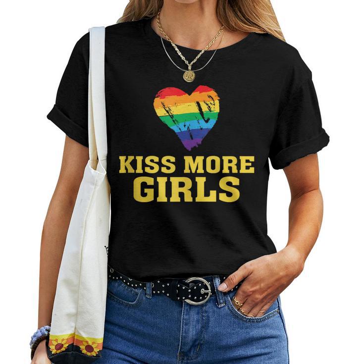 Kiss More Girls Gay Lesbian Transgender Lgbt Women T-shirt