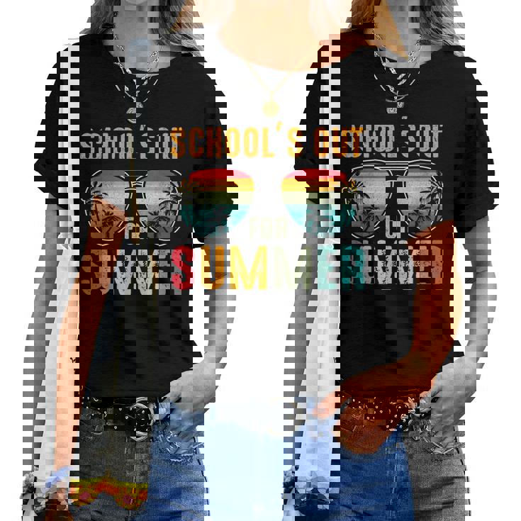 Last Day Of School Retro Schools Out For Summer Teacher Boys Women T-shirt