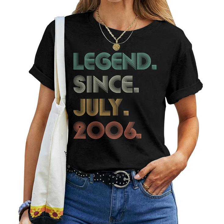 Legend Since July 2006 Vintage 18Th Birthday Boy Women T-shirt