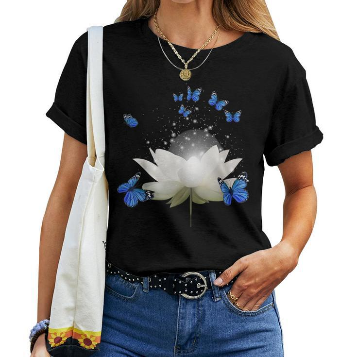 Lilac Butterfly Love Flowers Nature Space Women T-shirt