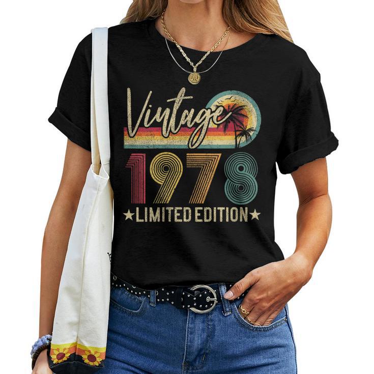 Limited Edition Vintage 1978 44Th Birthday 44 Years Old Women T-shirt