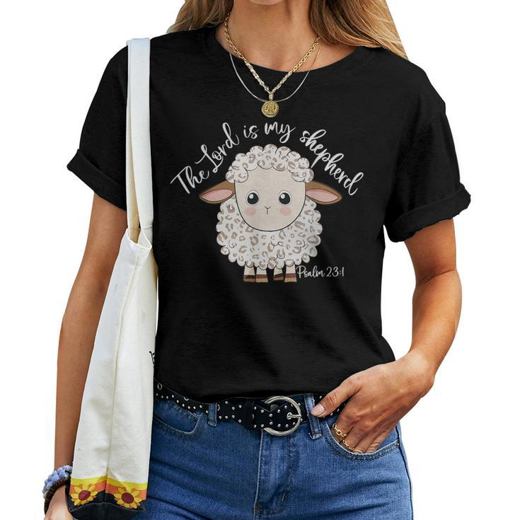 The Lord Is My Shepherd Christian Sheep Women T-shirt