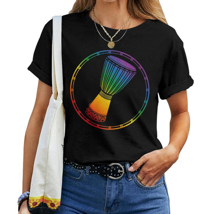 Love Djembe Drumming Or African Drums For Lgbtq Gay Drummer Women T-shirt