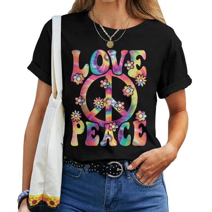 Love Peace Sign 60S 70S Outfit Hippie Costume Girls Women T-shirt
