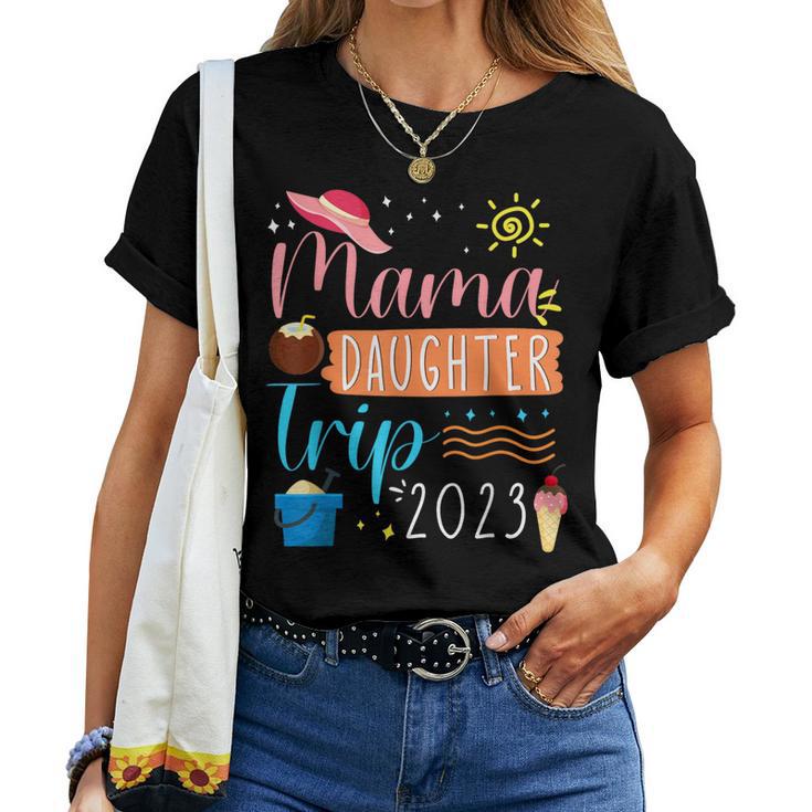 Mama Daughter Trip 2023 Cute Mother Girls Beach Vacation Women T-shirt