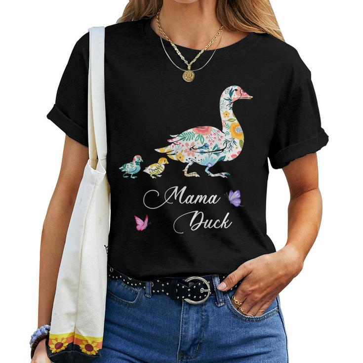 Mama Duck Mother's Day Floral Mom Farmer Farm Women T-shirt