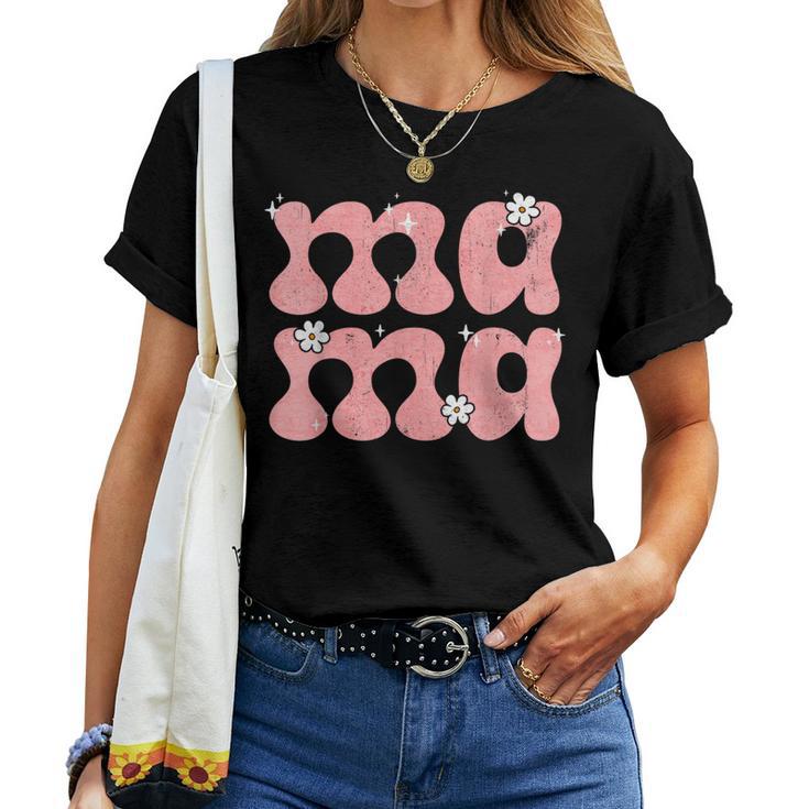 Mama Est 2024 Mom Life Muttertag Geburtstag Blumenfrauen T-shirt Frauen