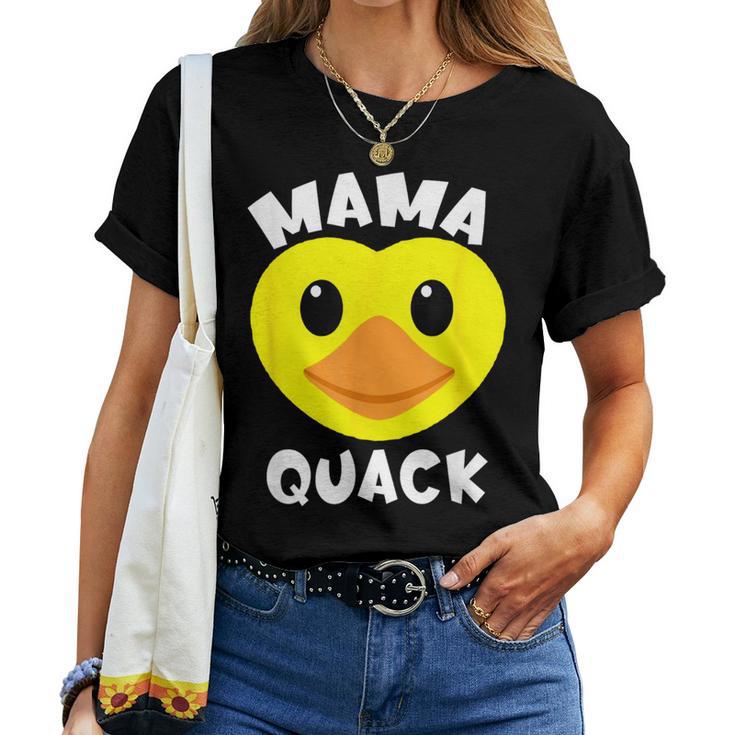 Mama Quack Yellow Duck Mama Duck Women T-shirt