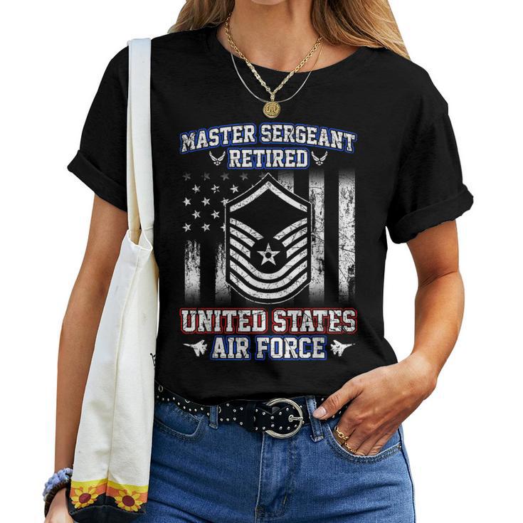 Master Sergeant Retired Air Force Military Retirement Women T-shirt