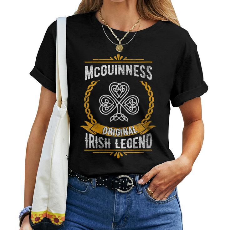 Mcguinness Irish Name Vintage Ireland Family Surname Women T-shirt