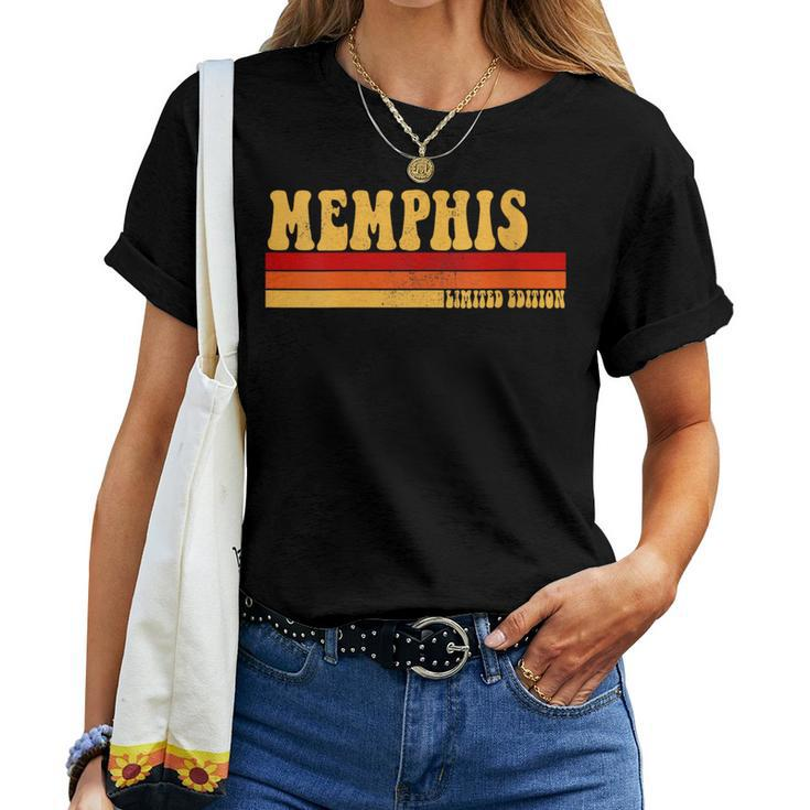 Memphis Name Personalized Idea Retro Vintage Memphis Women T-shirt