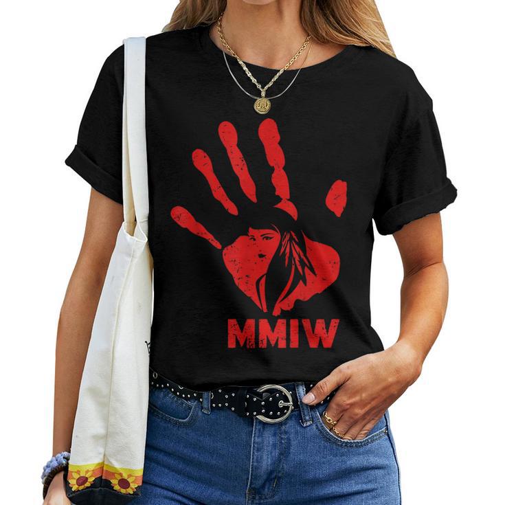 Mmiw Missing Murdered Indigenous Sisters Red Handprint Women T-shirt