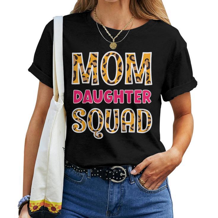 Mom Daughter Squad Leopard For Grandma Women T-shirt