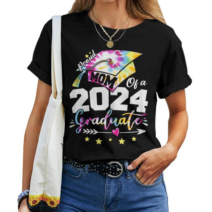 Mom Senior 2024 Proud Mom Of A Class Of 2024 Graduate Mother Women T-shirt