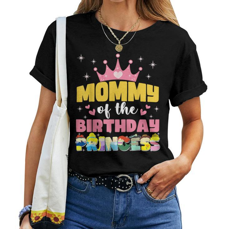 Mommy Mom And Dad Of The Birthday Princess Girl Family Women T-shirt