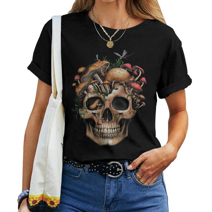 Mushroom Skull Cute Hippie Mushroom For Men' Boys Girl Women T-shirt